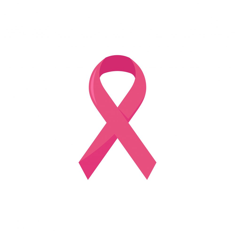 Illustration of breast cancer awareness ribbon